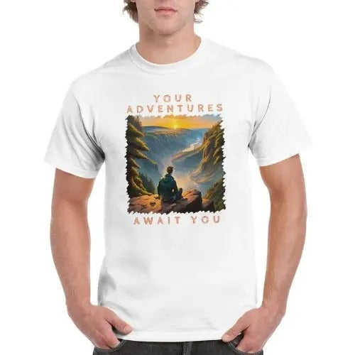 Your Adventure Awaits You Unisex Crewneck T-shirt, Casual T-shirt Made in USA