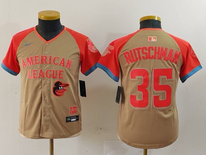 Youth Baltimore Orioles #35 Adley Rutschman Orioles 24 All-Star Youth Style 1