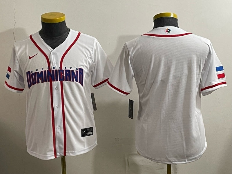 Youth Dominican Republic Baseball White 2026 World 26 World Cup Women Youth Style 2