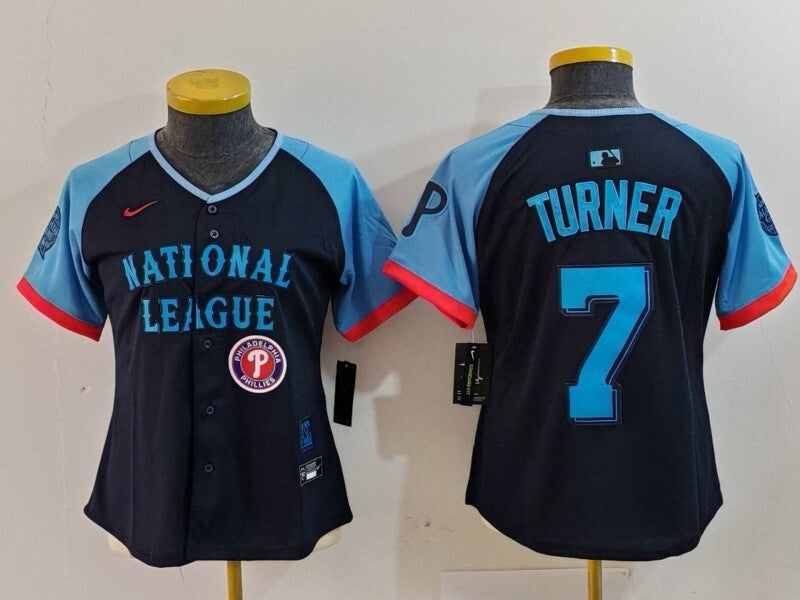 Youth Philadelphia Phillies #7 Trea Turner Phillies 2024 All-Star Women Style 6