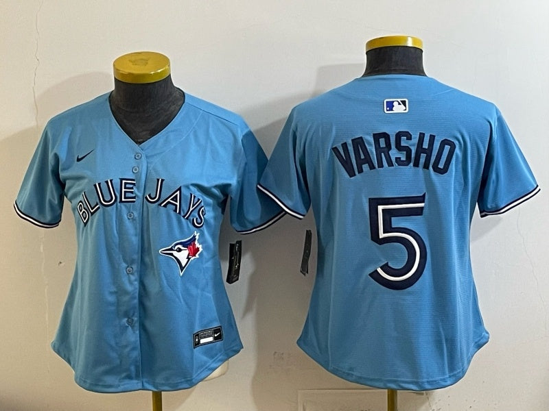 Youth Toronto Blue Jays #5 Daulton Varsho Blue Limited Stitched Baseball Jersey Blue Jays Women Youth