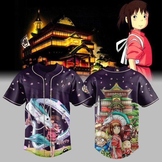 Amazing Spirited Away Anime Baseball Jersey