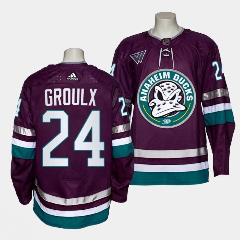 anaheim ducks #24 benoit-olivier groulx alternate navy 30th season jersey