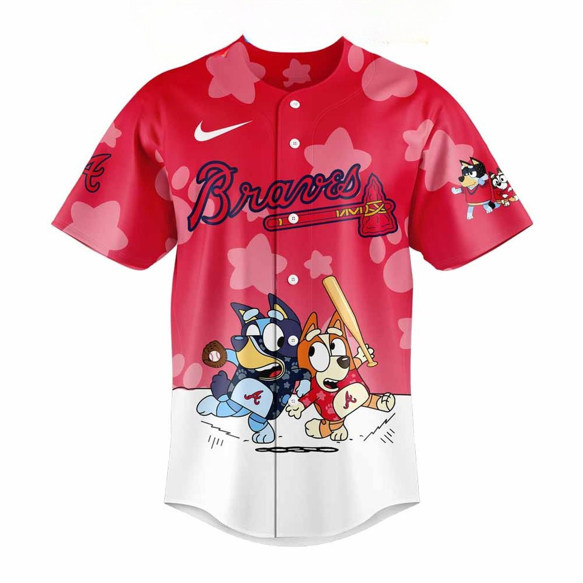 Blue & Bingo Atlanta Braves MLB Sport Team Baseball Jersey