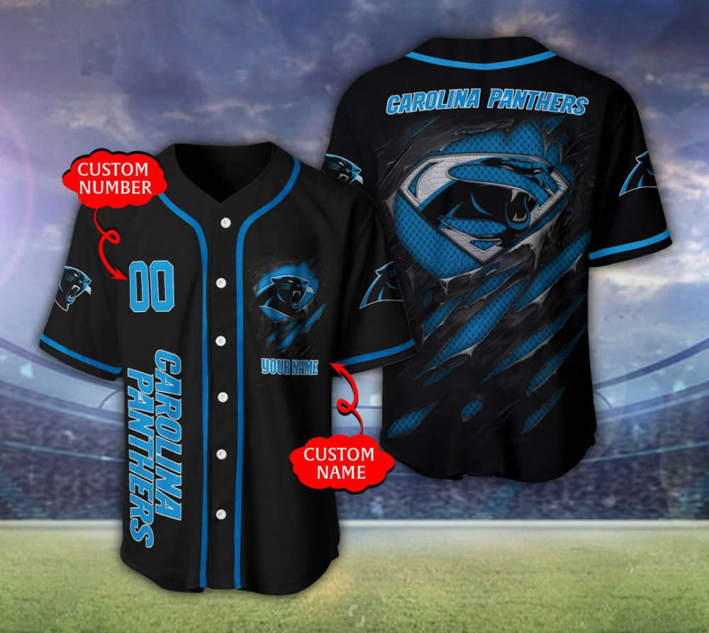 Carolina Panthers Personalized Baseball Jersey Fan Gifts - lylyprint.com