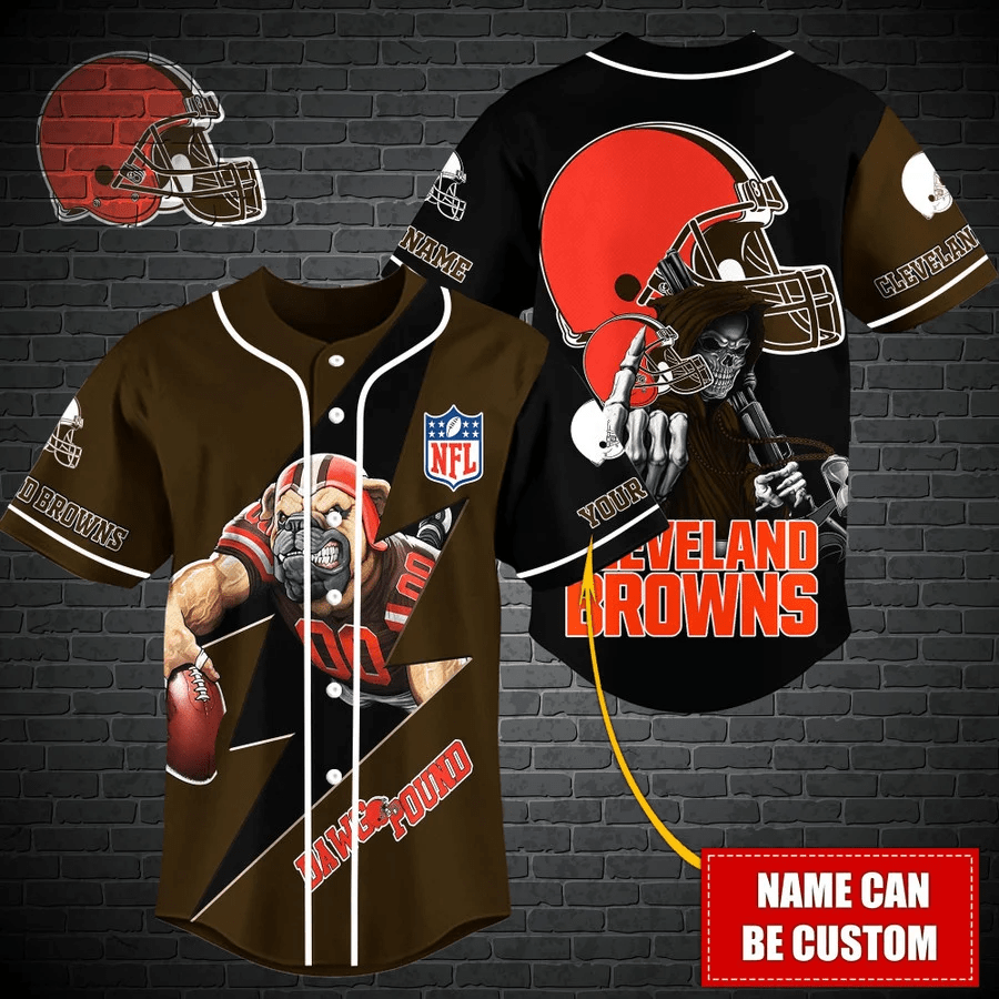 Cleveland Browns Personalized Baseball Jersey Gift for Men Dad - lylyprint.com