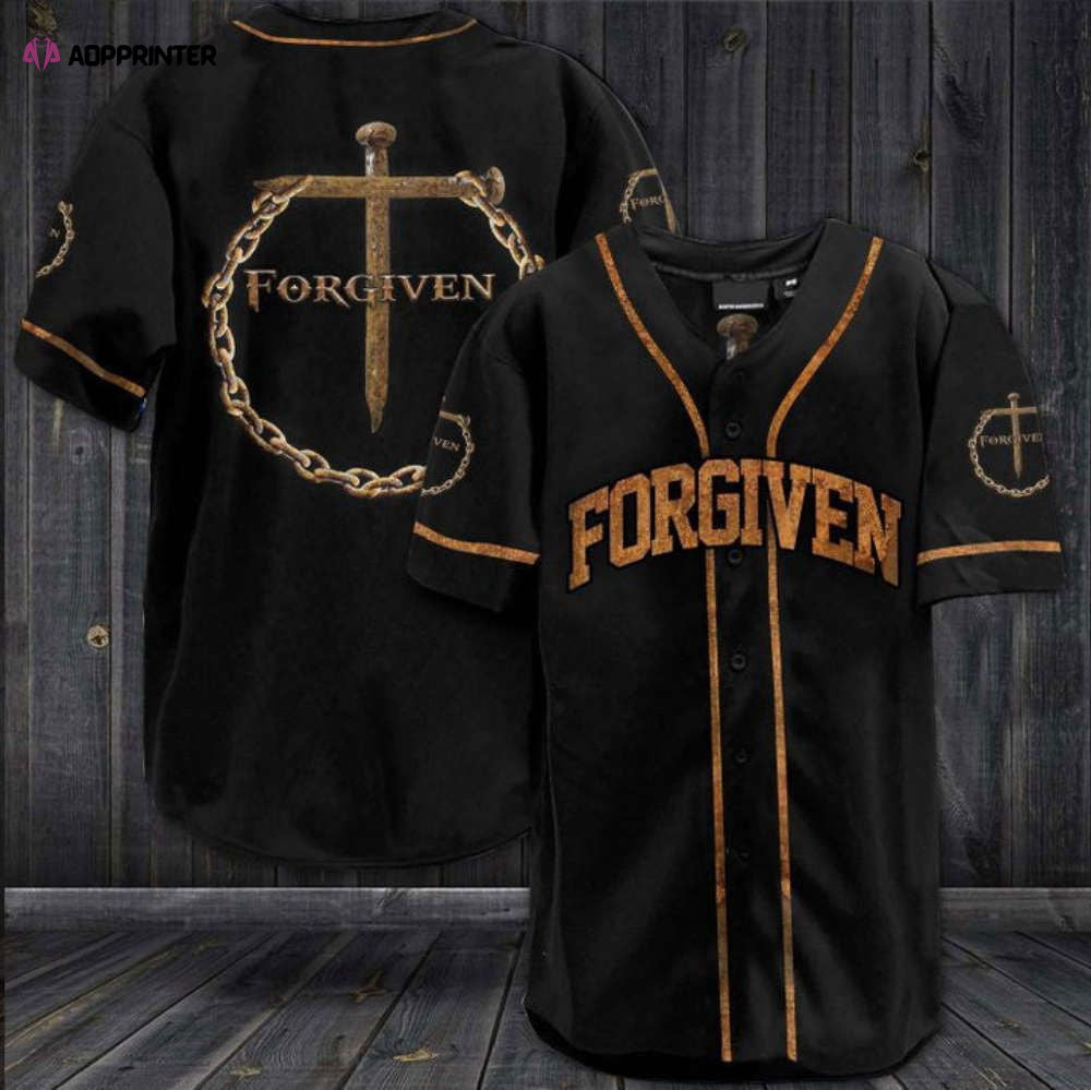 Colorful God Forgiven Baseball Jersey - Adult Unisex - S to 5XL Sizes - Aopprinter