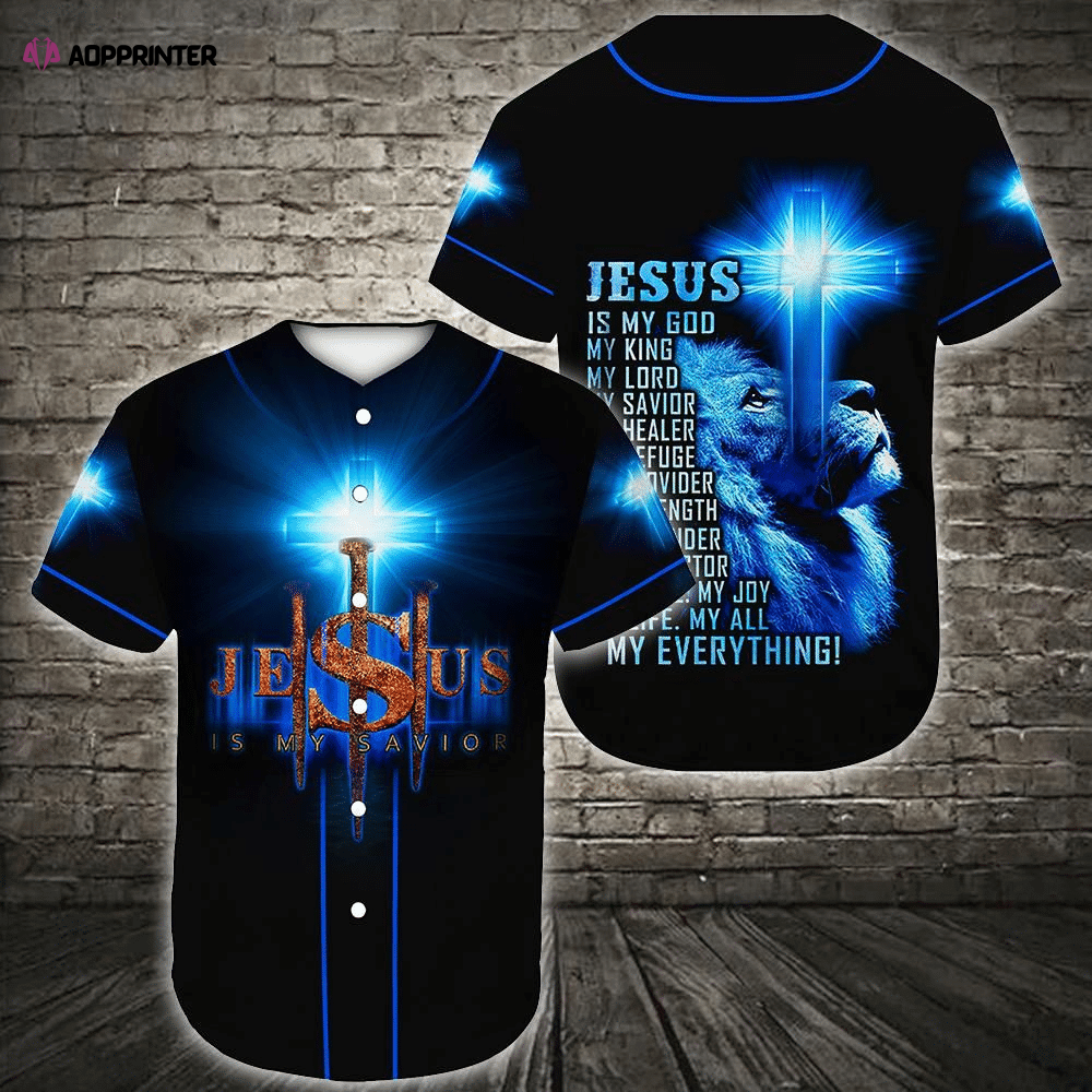 Colorful Jesus Is My Savior Baseball Jersey Adult Unisex S-5XL Full Size - Aopprinter