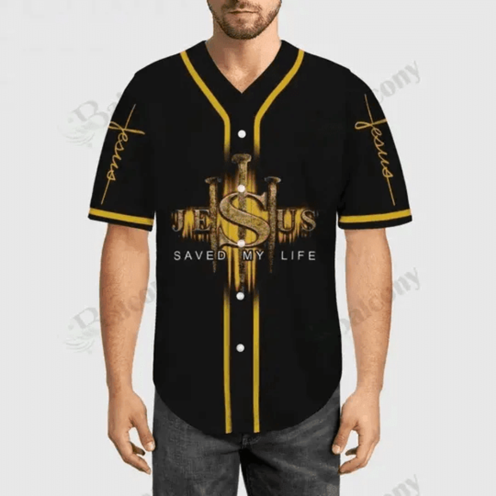 Colorful Lion Cross Jesus Saves Baseball Jersey Adult Unisex S-5XL Sizes - Aopprinter