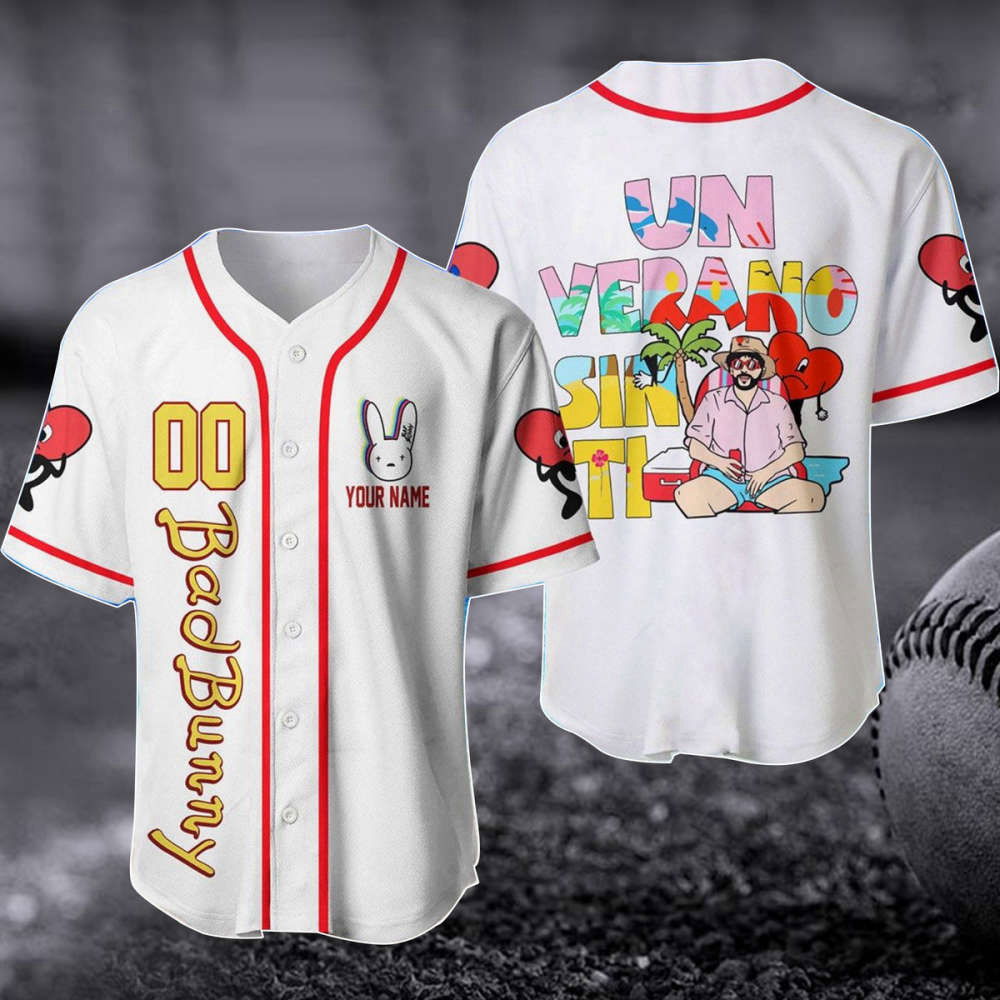 Custom Bad Bunny Baseball Jersey - Un Verano Sin Ti 3D Shirt: Puerto Rico Music Baseball Gift
