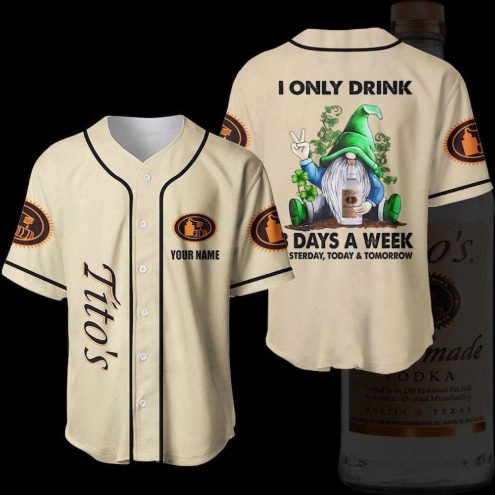 Custom Gnome Tito s Vodka Baseball Jersey: Beer Lover Shirt - Aopprinter Hoodie, Sweatshirt | WearSparks.com