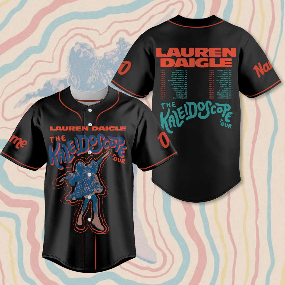 Custom Lauren Daigle Baseball Jersey Kaleidoscope & Thank God I Do Tour Merch - Aopprinter