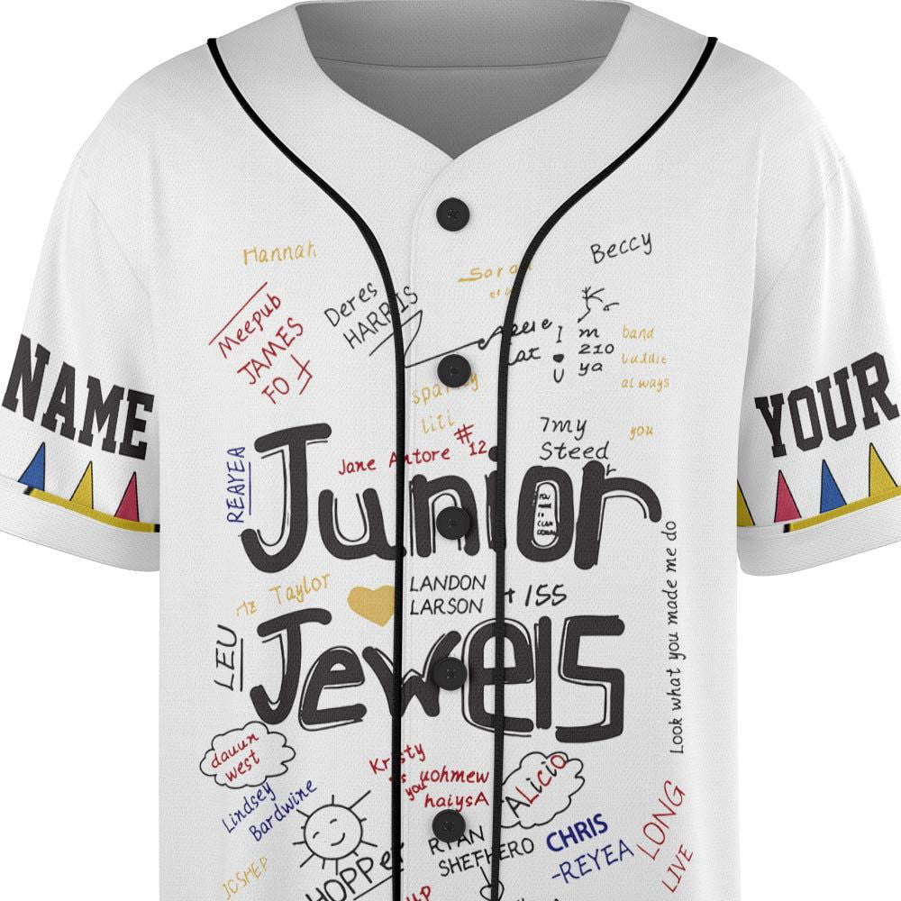 Custom Name And Number Junior Jewels Music Baseball Jersey - lylyprint.com