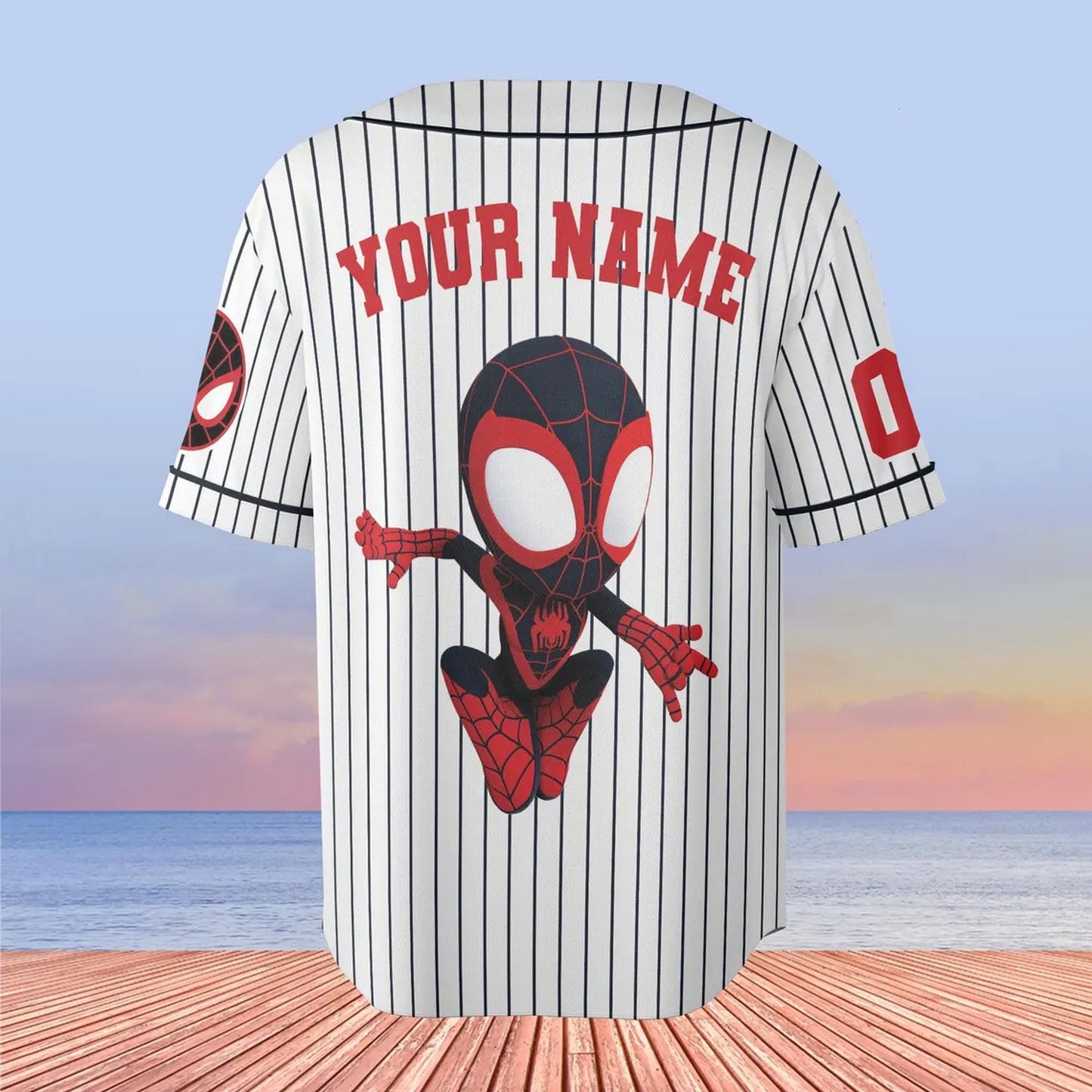 Custom Name And Number Miles Morales Spiderman Baseball Jersey