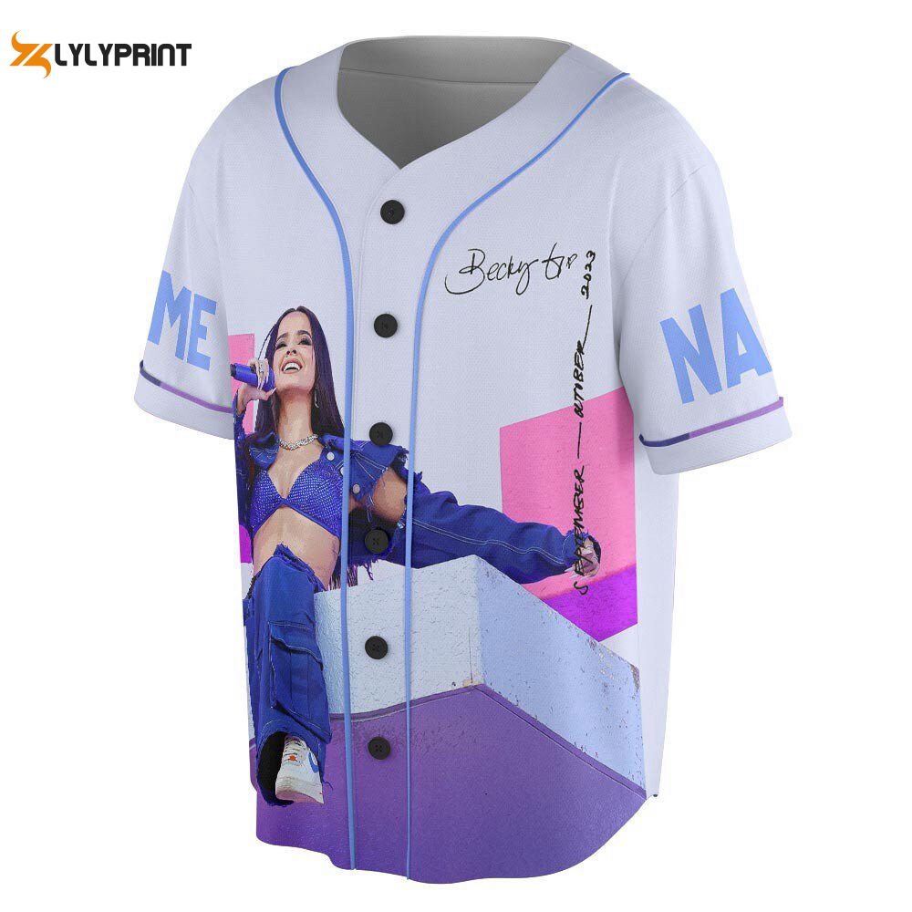 Custom Name Becky G 2023 Tour Baseball Jersey - lylyprint.com