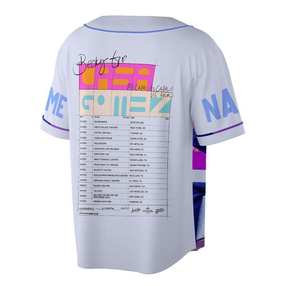 Custom Name Becky G 2023 Tour Baseball Jersey - lylyprint.com