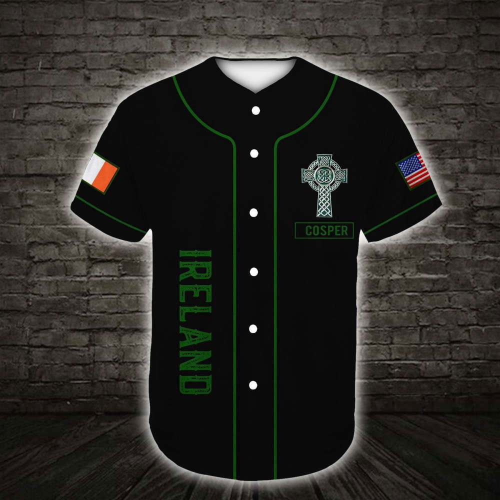 Custom name Irish Celtic Celtic Pride Baseball Jersey | Colorful | Adult Unisex | S - 5XL Full Size - Aopprinter