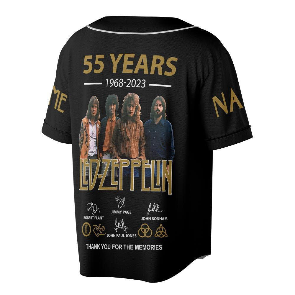 Custom Name LED ZPELIN Rock Band Baseball Jersey, 55th anniversary Tour Shirt - lylyprint.com