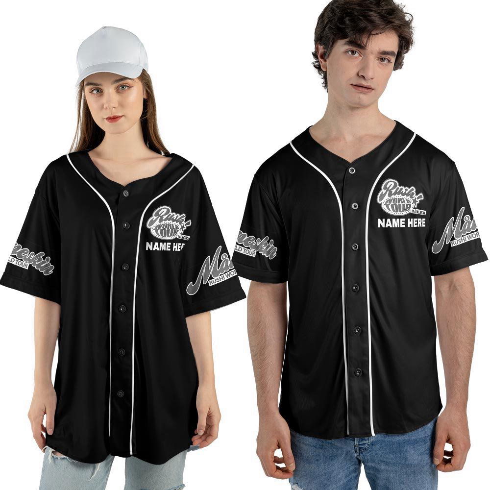 Custom Name Maneskin 2023 Tour Baseball Jersey, Rush! World Tour Concert Tickets - lylyprint.com