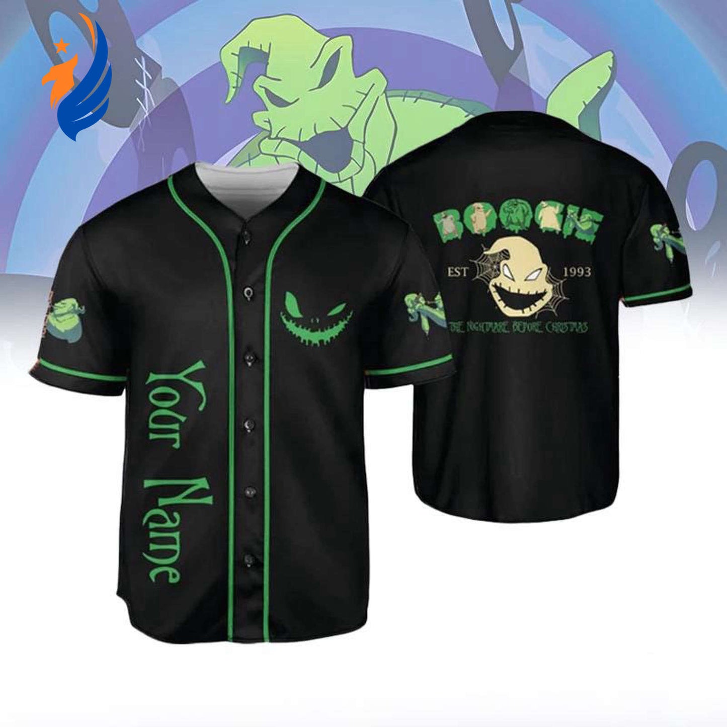 Spooky Custom Oogie Boogie Baseball Jersey: Nightmare Before Christmas Shirt Halloween & Horror Character - Bafud