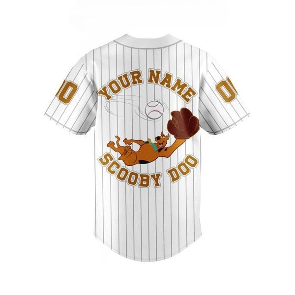 Customized Eye-catching Scooby-Doo White Baseball Jersey