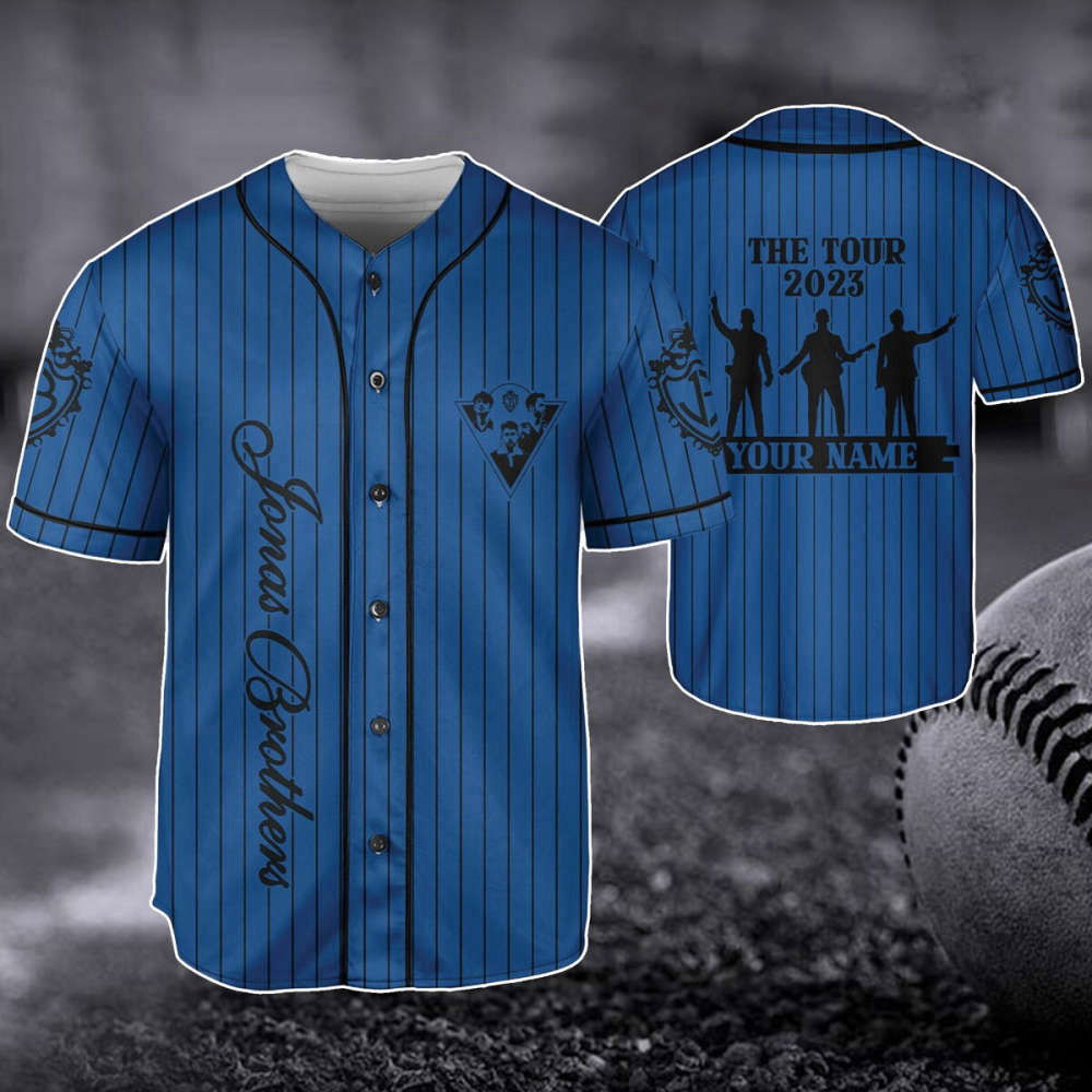 Customized Jonas Brothers Baseball Jersey - The Tour 2023 5 Album 1 Night Tour Pop Rock Band Shirt - Perfect Gift for Fans - Aopprinter