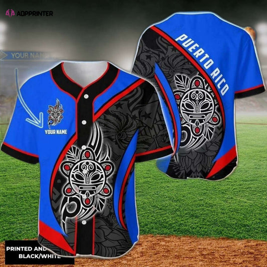 Customized Sol Taino PR Baseball Jersey - Personalized Puerto Rico Sports Apparel - Aopprinter