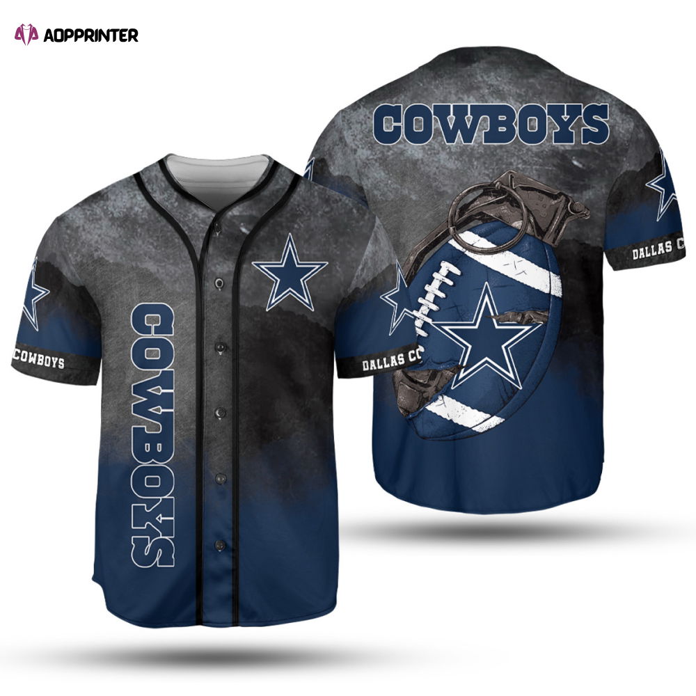 Dallas Cowboys Baseball Jersey, Cowboys Word And Grenade, Dallas Cowboys Gifts Ideas - Perfect Gifts For Your Loved Ones...