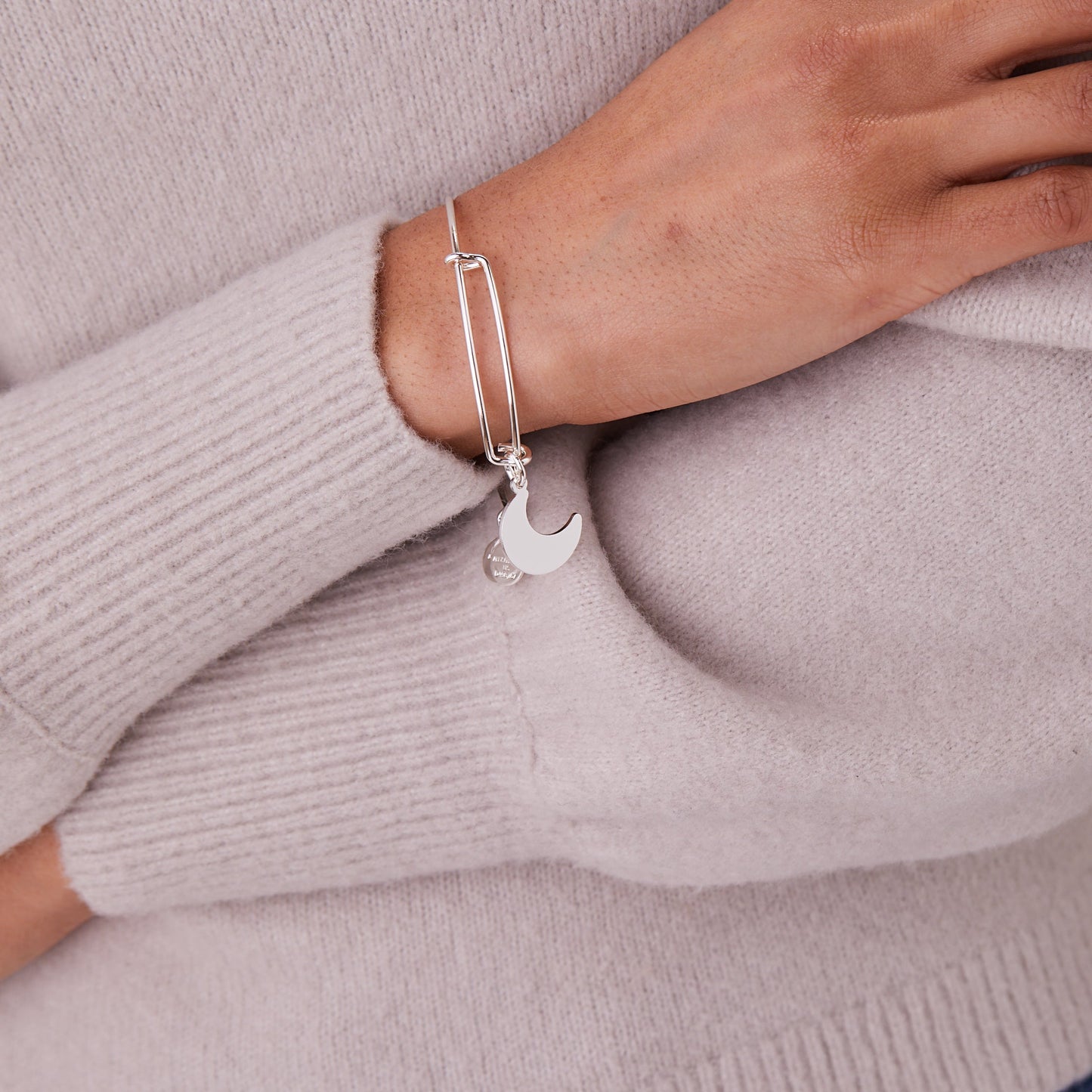 Moon Charm Bangle