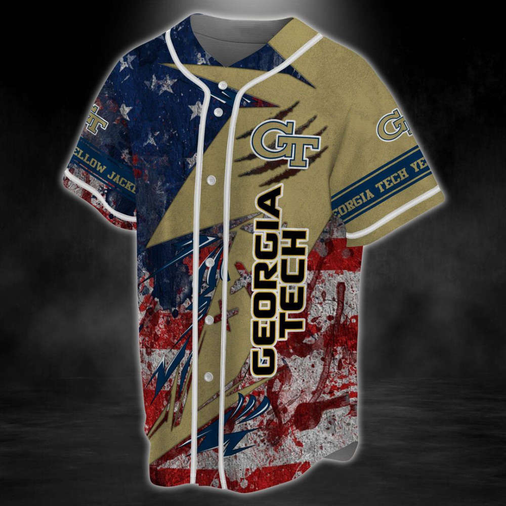 Georgia Tech Yellow Jackets Baseball Jersey Fan Gifts - lylyprint.com