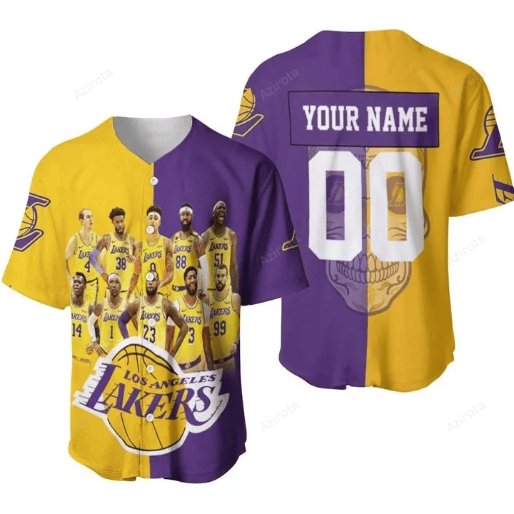 Los Angeles Lakers Skull Logo Nba Western Conference Personalized Baseball Jersey Nba Gift For Fans T-Shirts, Hoodie,...