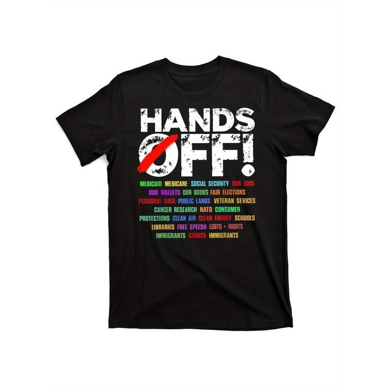 hands-off-protest-social-security-and-medicare-protest-t-shirt_hop2346610-at_black_product_image All Season 220g Cotton...
