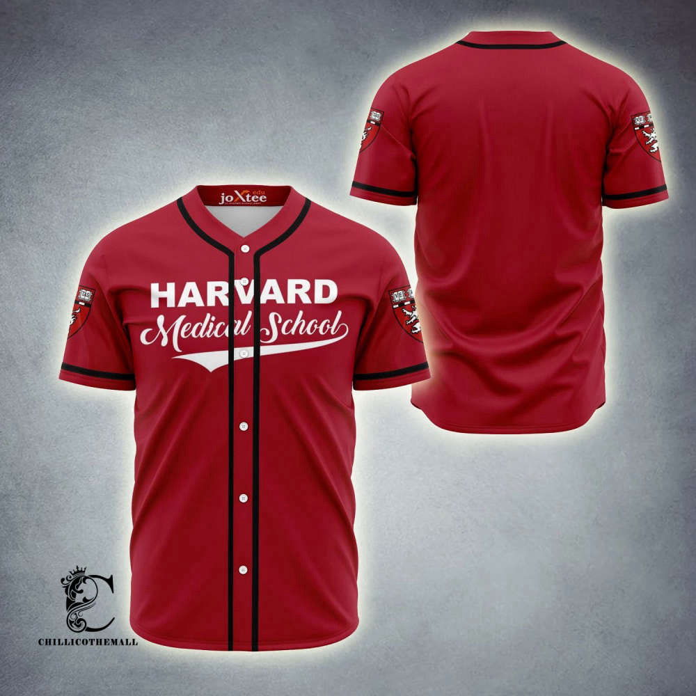 Harvard School Red Baseball Jersey - Aopprinter