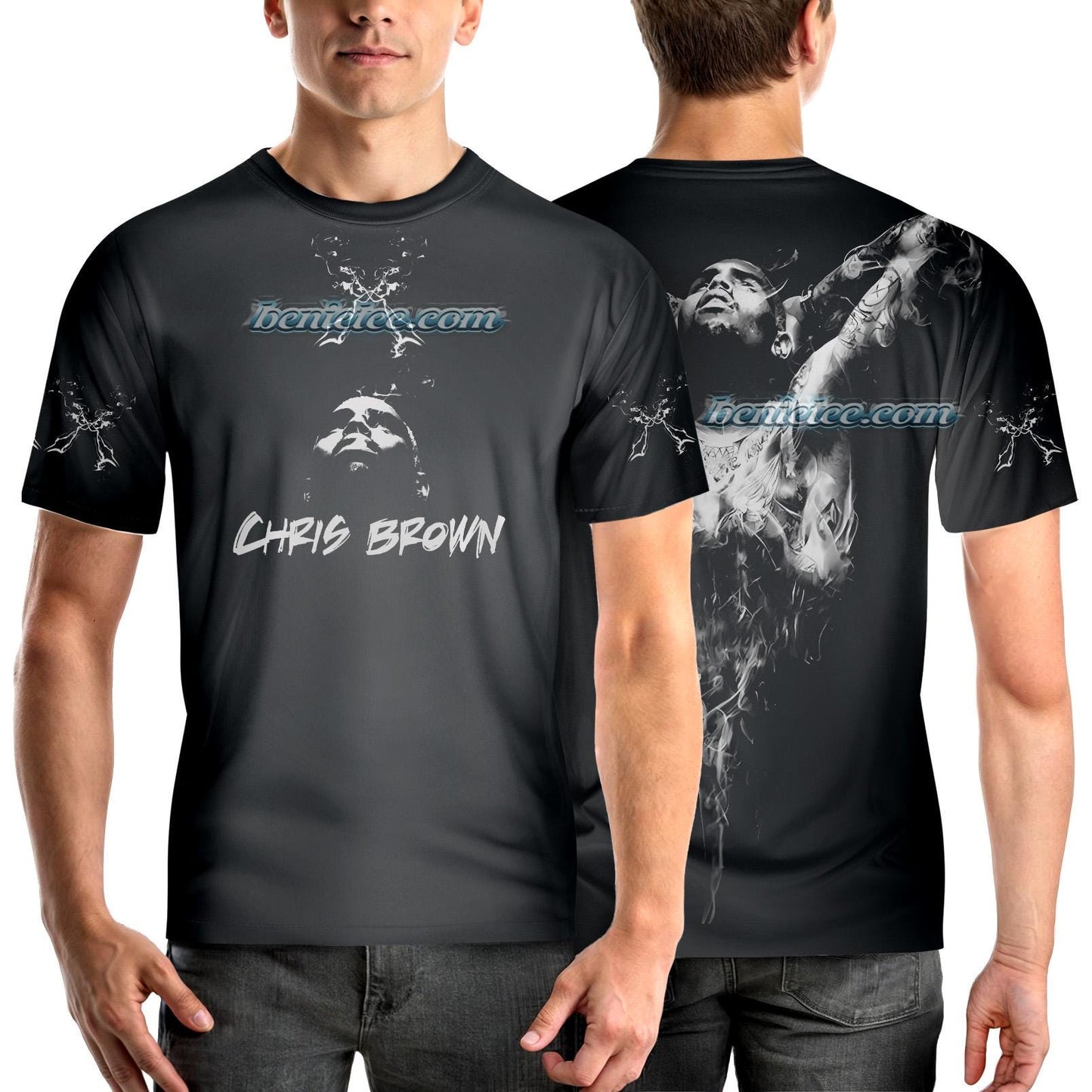 Rapper Chris Brown Breezy Bowl XX Tour Tee 3D