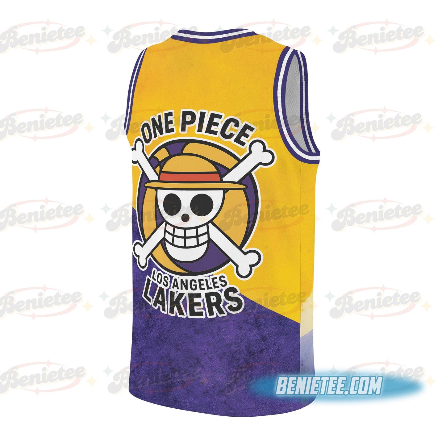 Lakers One Piece Anime Basketball Jersey