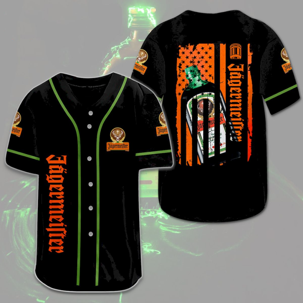 Jagermeister American Flag Baseball Jersey - Aopprinter