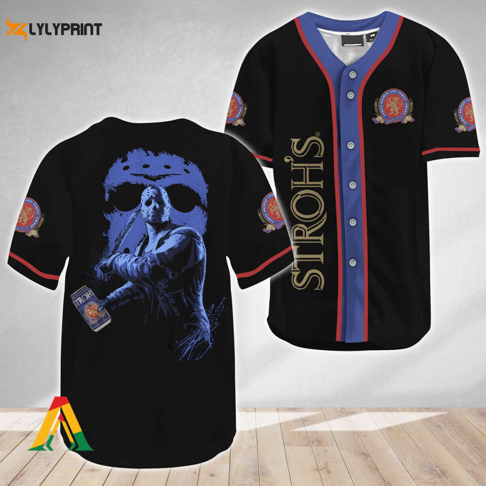 Jason Voorhees Friday The 13th Stroh's Beer Baseball Jersey - Gift for Men Women - lylyprint.com T-Shirts, Hoodie, Sweatshirt
