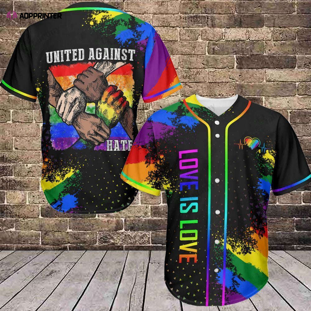 LGBT Baseball Tee: Love is Love Jersey 318 - Show Your Pride! - Aopprinter
