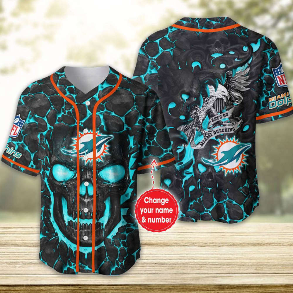 Miami Dolphins Personalized Baseball Jersey Fan Gifts - lylyprint.com
