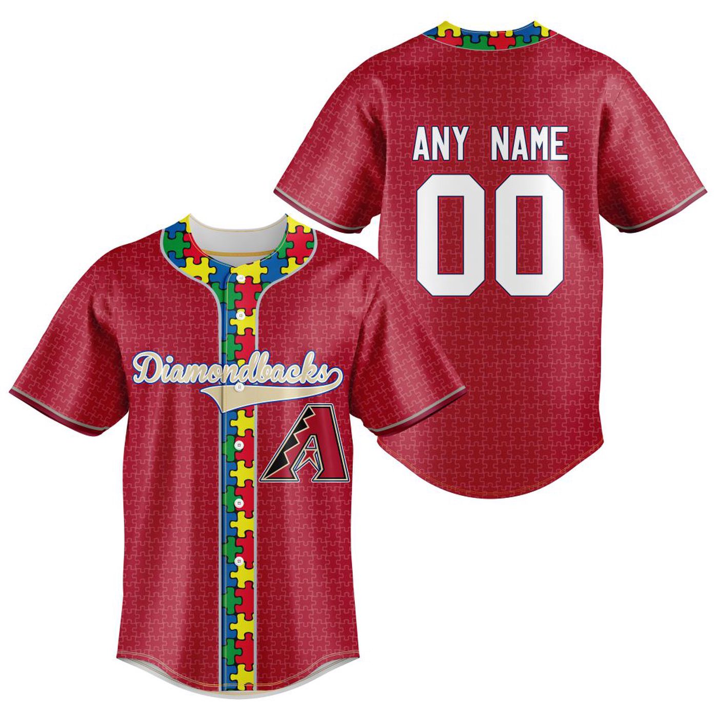 MLB Arizona Diamondbacks Specialized Baseball Jersey Fearless Aganst Autism Gift for Men Women - Bafud
