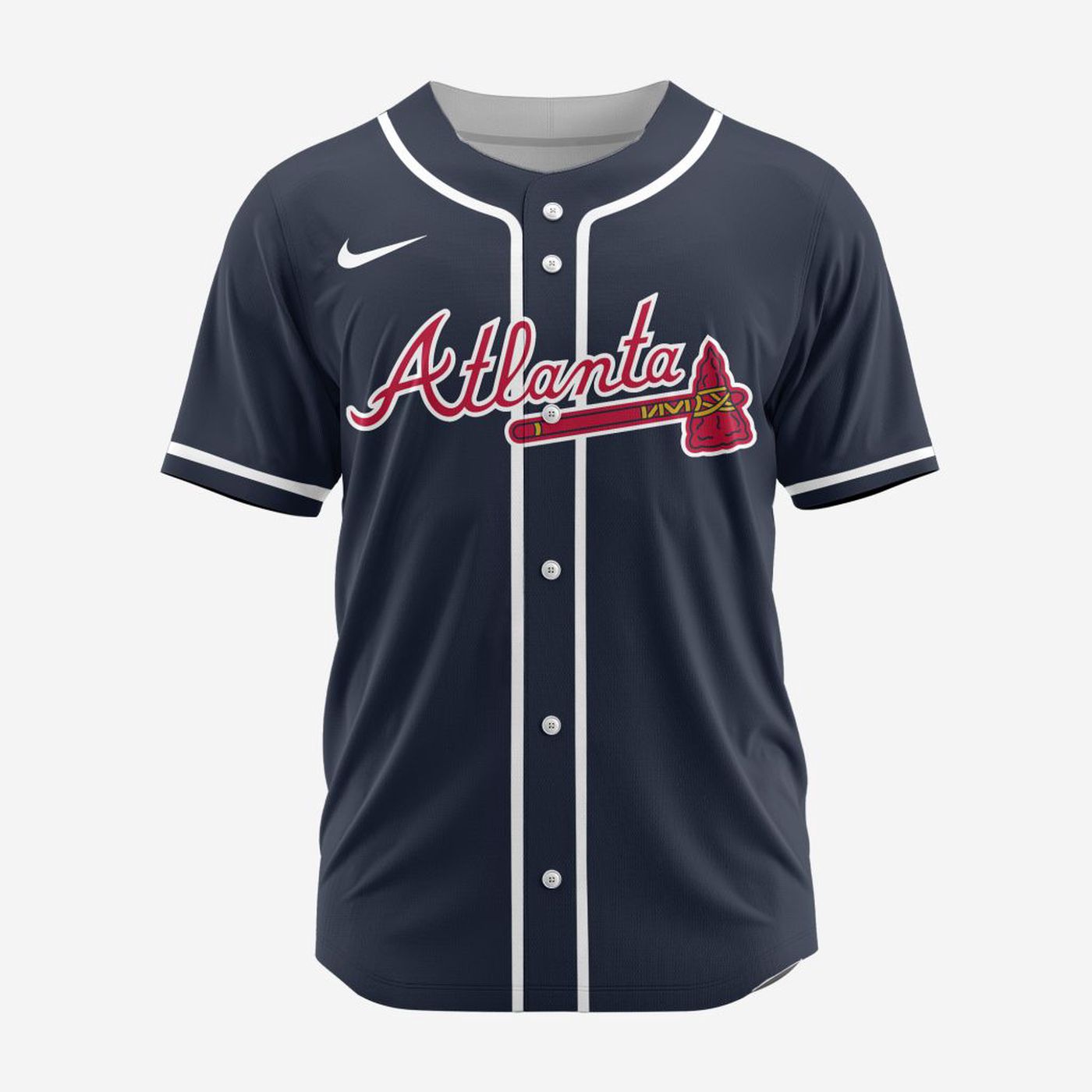 MLB Atlanta Braves Personalized Alternate 02 Baseball Jersey - Bafud