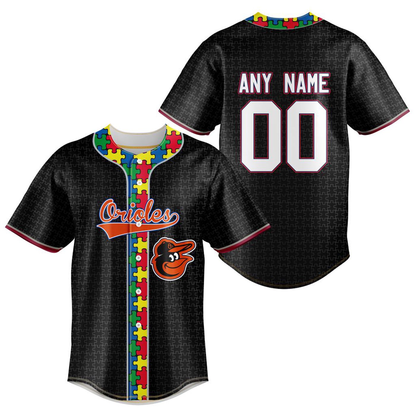 MLB Baltimore Orioles Specialized Baseball Jersey Fearless Aganst Autism Gift for Men Women - Bafud