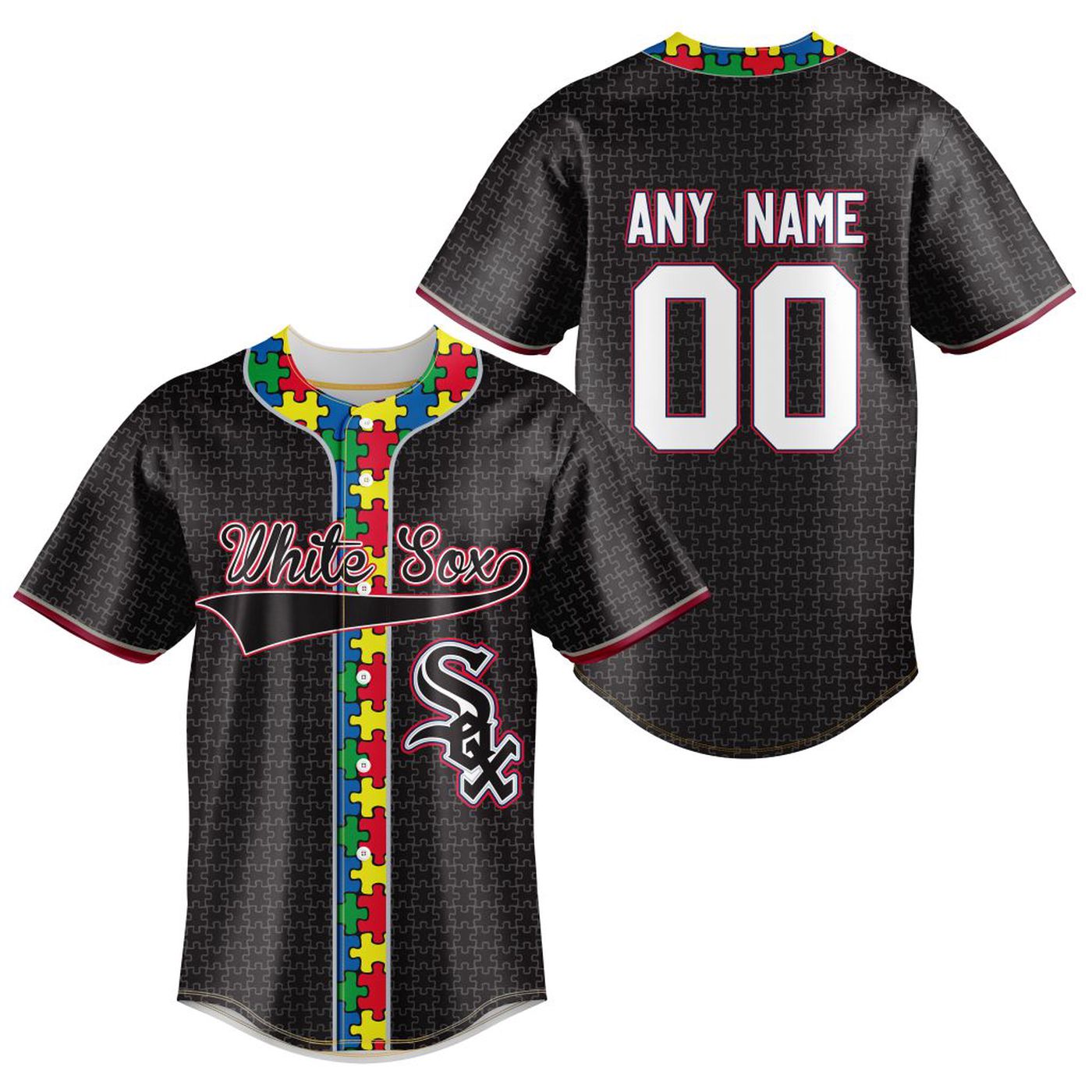 MLB Chicago White Sox Specialized Baseball Jersey Fearless Aganst Autism Gift for Men Women - Bafud