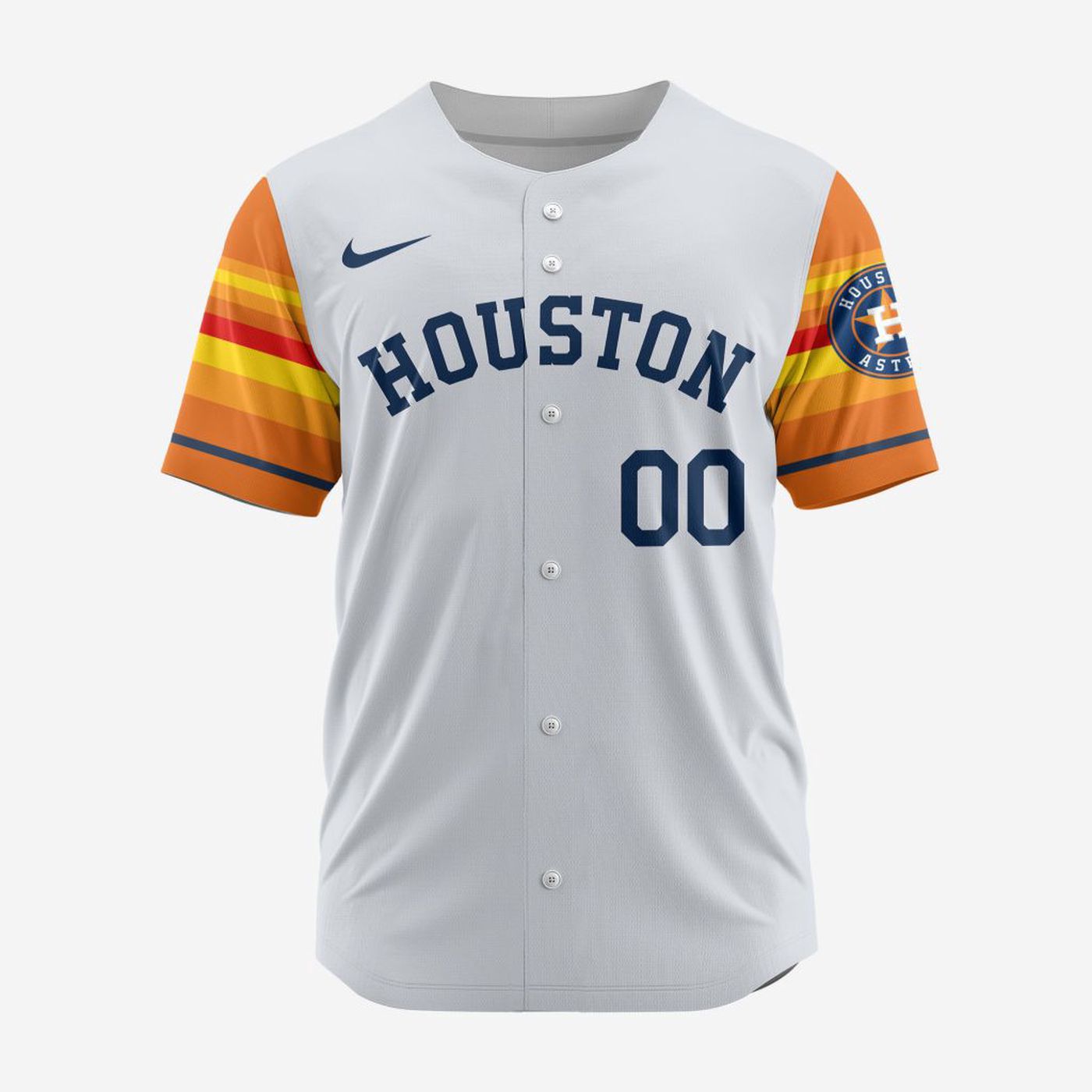 MLB Houston Astros Personalized Alternate Design Concept Baseball Jersey 2402 - Bafud