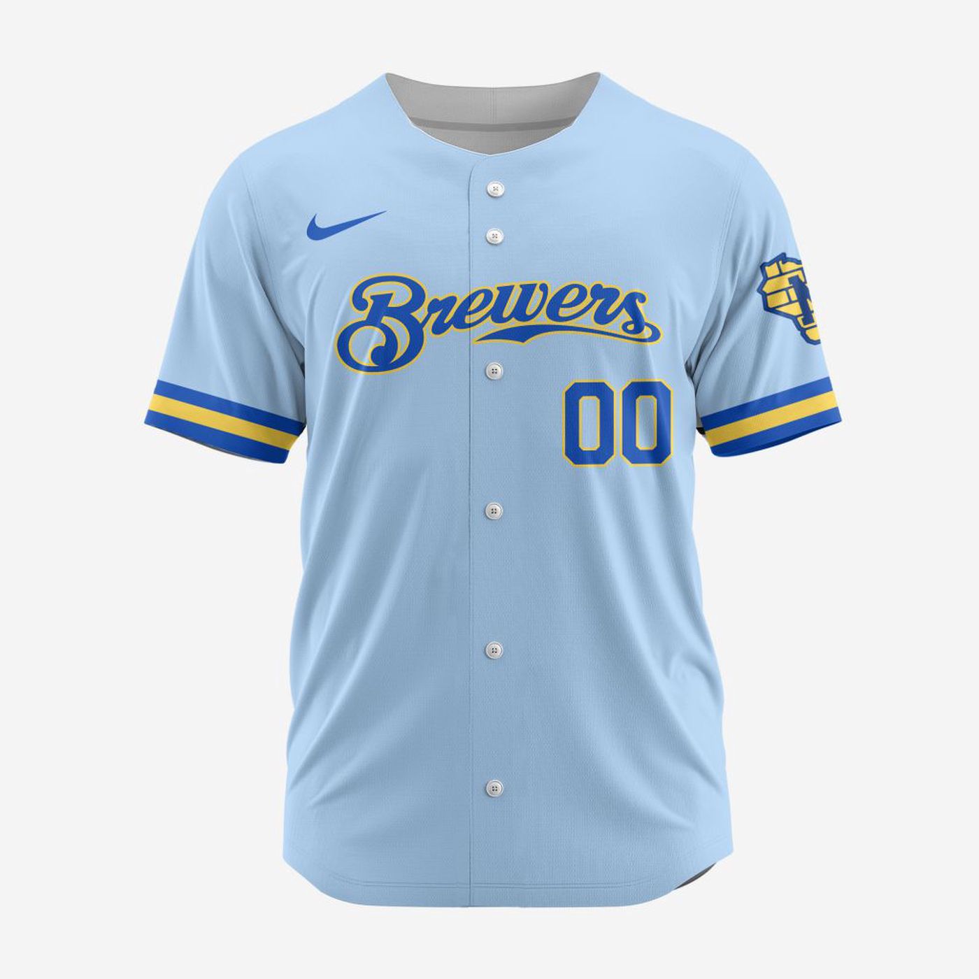 MLB Milwaukee Brewers Personalized Alternate Design Concept Baseball Jersey 2402 - Bafud
