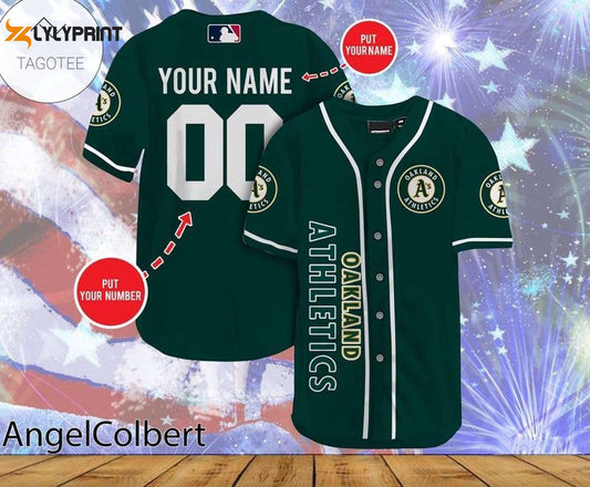 Custom MLB Oakland Athletics Jersey with Name & Number - V5 Unisex Shirt - lylyprint.com