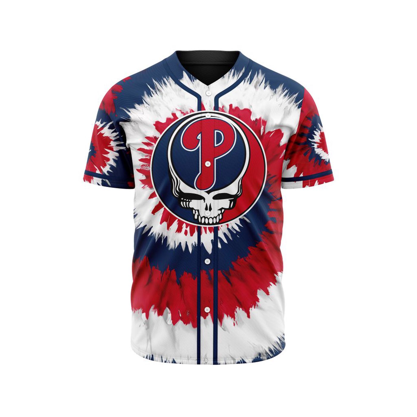 MLB Philadelphia Phillies Special Grateful Dead Design Baseball Jersey Gift for Men Women - Bafud