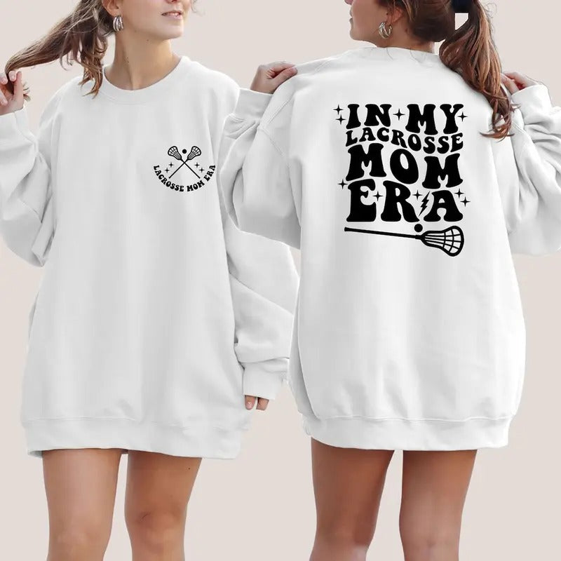 n My Lacrosse Mom Era Sweatshirt, LAX Mama Sweater, Retro Game Day Crewneck, Proud Lacrosse Mom Shirt, Team Mom Gift, Goalkeeper Mom Hoodie
