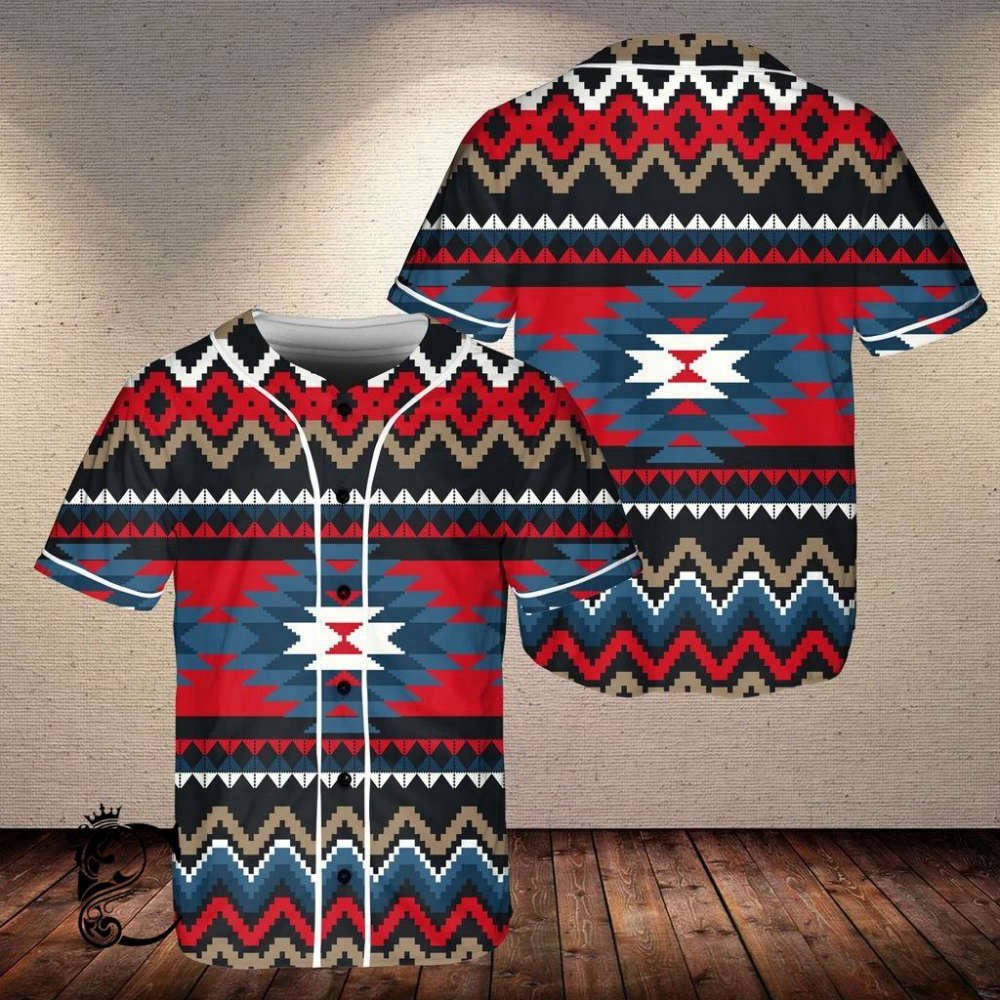 Native Baseball Jersey: Ornamental Pattern for Stylish Sports Enthusiasts - Aopprinter