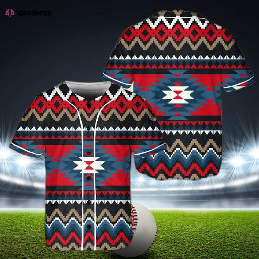Native Baseball Jersey: Ornamental Pattern for Stylish Sports Enthusiasts - Aopprinter